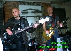 Jon and Stu with guitars