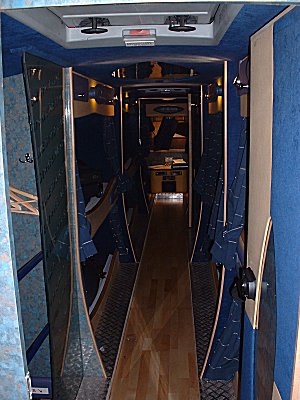 The beds on the tour bus