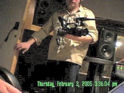 Andy Hutch with video camera