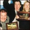 Furious? Record bosses Tony Patoto and Jonathan Brown with CBC awards