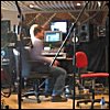 Producer Julian Kindred at work in the studio