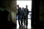 Video still: The band arrive at the studio