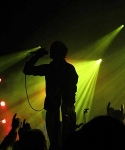 Martin silhouetted against the lights