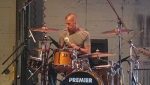 Stew checking out his drum kit