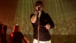 Martin steps up to the microphone