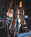Delirious' guitars lined up backstage